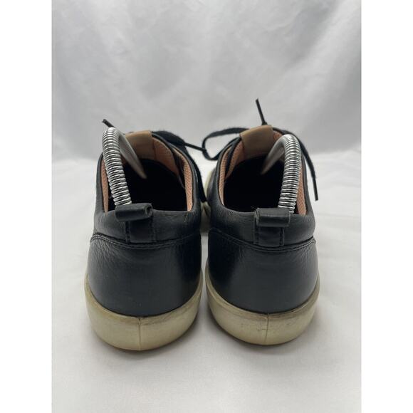 Ecco Shoes Black Soft Leather Lace Up Sneaker‎ Casual Golf WMN 41 US 10 - Picture 6 of 11